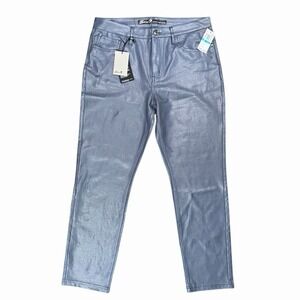 Seven7 Faux Leather Pants Blue Iris Size‎ 16 NWT *READ*